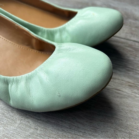 J. Crew Sage Green Soft Leather Ballet Flats - Picture 12 of 15